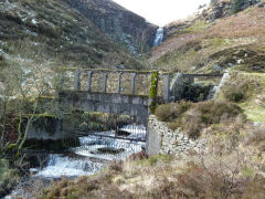 
The upper dam at Blaenrhondda, Blaenrhondda, February 2012